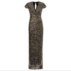 Nicole Miller Midnight Sequins Stars Gown